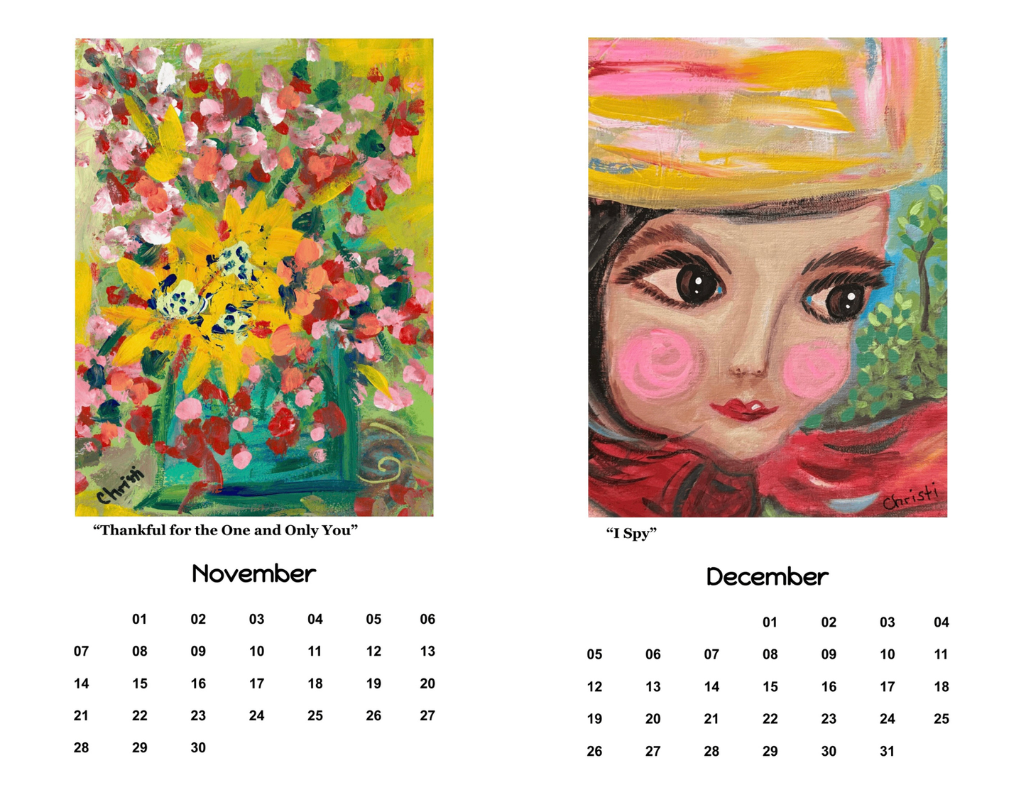 Calendar 2027 with Black Stand