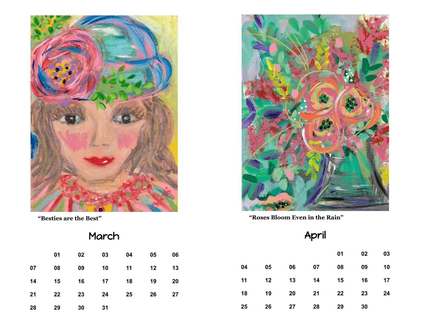 Calendar 2027 with Black Stand