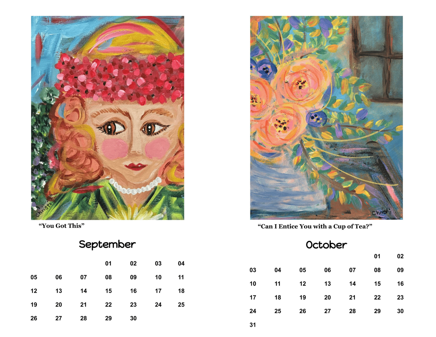 Calendar 2027 with Black Stand